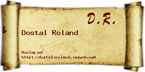 Dostal Roland névjegykártya