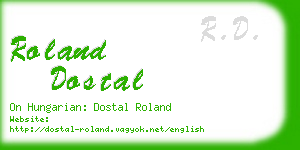 roland dostal business card